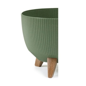 БАЛКОННЫЙ САДОВЫЙ ЦВЕТОЧНЫЙ ЦВЕТОК на ножках Эко Крышка с зеленой вставкой