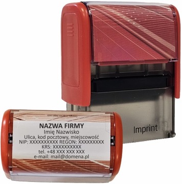 PIECZĄTKA - IMPRINT 13 do 8 linii - TRODAT 8913 - LEKARSKA ELEKTRYK FIRMOWA