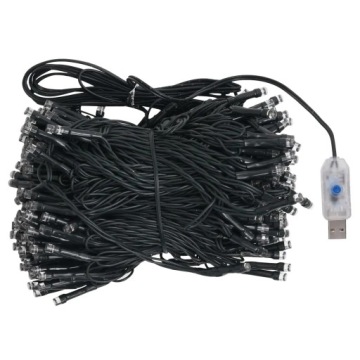 vidaXL Искусственная елка со светодиодами и гирляндами, голубая, 240 см, ПВХ