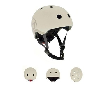 Kask rowerowy dziecięcy na hulajnogę Scoot and Ride rozm. S-M 3L+ Ash