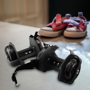 Колеса на каблуке Туфли на колесиках со светящимися колесиками на каблуке Черные