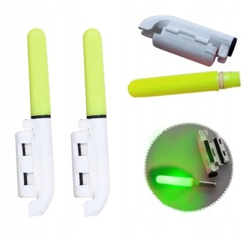 Świetliki LED na szczytówke plus 2 baterie CR-425 2x zielone