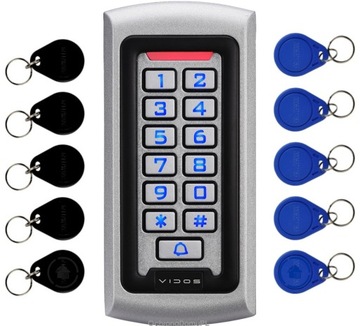 ZS42 Zamek szyfrowy z czytnikiem RFID VIDOS 12V