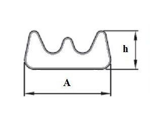 Прокладка самоклеящаяся, Е-профиль, белая, 1 метр