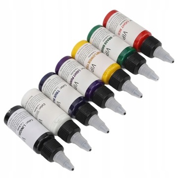 НАБОР ЧЕРНИЛ, КРАСКА ДЛЯ ТАТУ, ПИГМЕНТЫ ДЛЯ ТАТУ, 7 ЦВЕТОВ