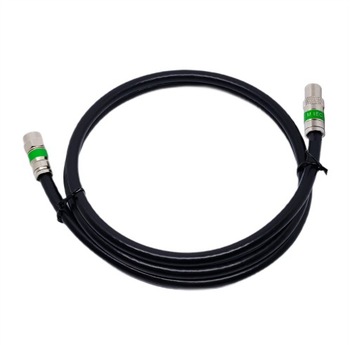Kabel koncentryczny przewód antenowy 3M czarny Wtyk F-Wtyk TV 1,1Cu