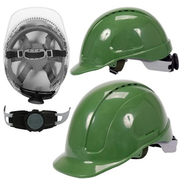 KASK OCHRONNY ROBOCZY SZYBKA REGULACJA ZIELONY