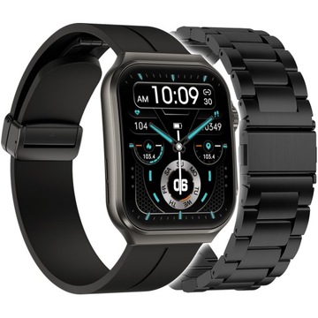 SMARTWATCH MĘSKI KARDIOWATCH EKG GLUKOZA CIŚNIENIE TEMPERATURA ROZMOWY PL