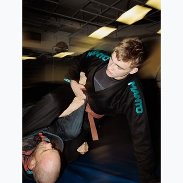 GI do brazylijskiego jiu-jitsu MANTO X5 black/turquoise A3