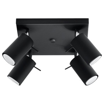 Plafon RING 4 Czarny SL.0094 SOLLUX