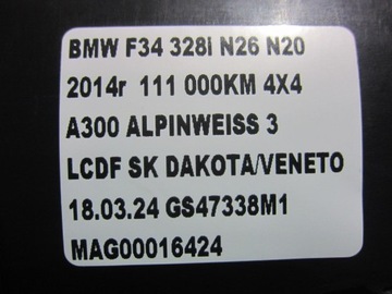 BMW 3 F34 F30 F20 F32 F36 ULOŽENÍ AIRBAG PRAVÝ SEDADLA PRAVÉHO 7239616
