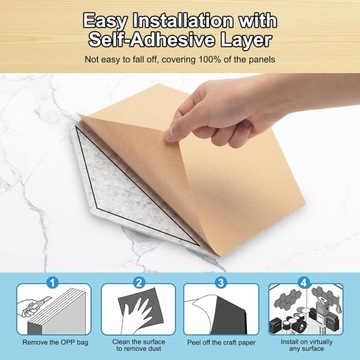 SAMOPRZYLEPNE PANELE AKUSTYCZNE 12X SZARE GRUBE PREMIUM