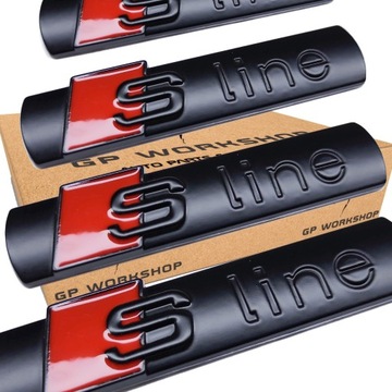 EMBLEMAT ZAMIENNIK DO S-LINE ZNACZEK NAKLEJKA CZARNY MAT