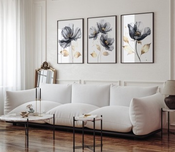 NOWOCZESNE OBRAZY DO SALONU KUCHNI SYPIALNI KWIATY PLAKAT W RAMIE NA ŚCIANĘ