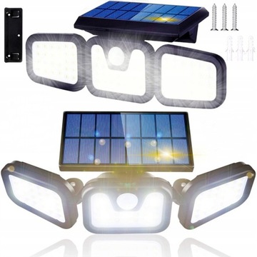 LAMPA SOLARNA LED CZUJNIKI RUCHU ZMIERZCHU MOCNA