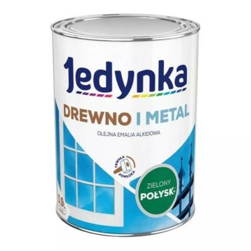 Emalia alkidowa JEDYNKA 0,9l zielona połysk drewno