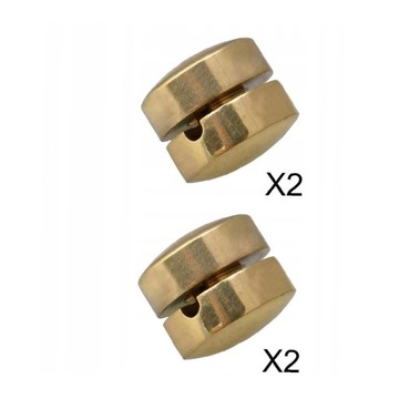 4 Pieces Brass Button Type 1/ /4 Wolf