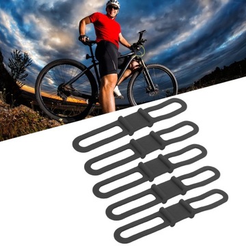 DUUTI 5 szt. Rowerowa opaska silikonowa Latarka rowerowa Uchwyt do montażu