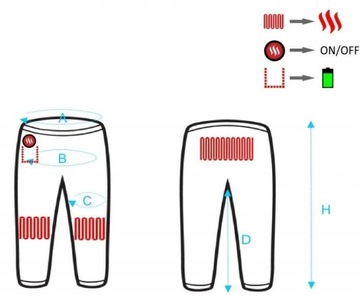 Брюки с подогревом Glovii GP1XL XL, черные