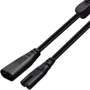 IEC 320 C8 «папа» — «мама» C7, источник питания