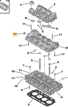 Крышка вала 1.5 hdi 28мм x 8мм Toyota Opel Ford