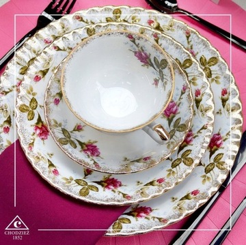 B013 SERWETNIK Róża Złota IWONA CHODZIEŻ PORCELANA