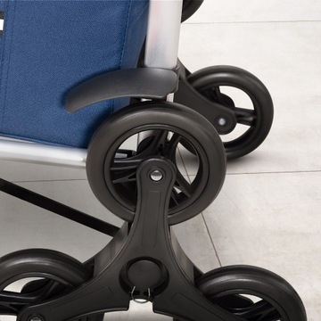 Тележка для покупок Сумка 3в1 на колесах синяя складная транспортная тележка