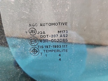 SKLO (OKNO) DVEŘE ZADNÍ PRAVÁ D-MAX II 2011-2019