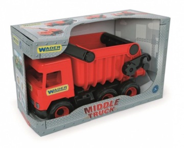 WADER Middle Truck Самоскид Червоний Велика Вантажівка Самоскид Авто для Дітей