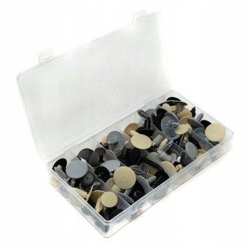 UNIWERSALNY ZESTAW SPINEK SAMOCHODOWYCH TAPICERKI MIX 100 SZTUK