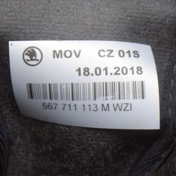 SKODA KODIAK 2018 ŘADÍCÍ PÁKA / KNOFLÍK PÁKY ŘAZENÍ