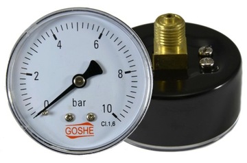 MANOMETR GOSHE 63 mm 10 BAR ciśnieniomierz TYŁ