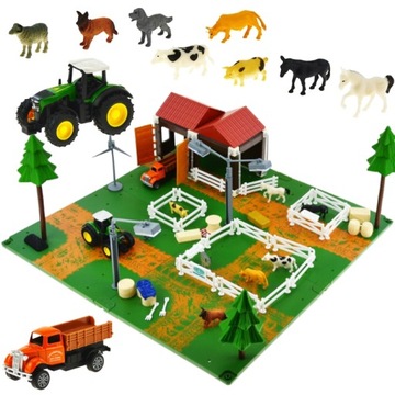 FARMA GOSPODARSTWO STODOŁA ZAGRODA ZWIERZĘTA TRAKTOR CIĘŻARÓWKA