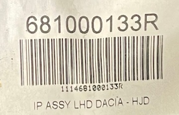 * KONZOLA KOKPIT DESKA ROZDĚLOVAČE DACIA DUSTER II EVROPA 681000133R