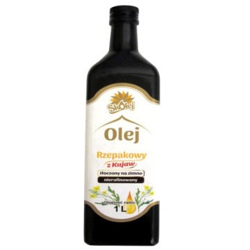 OLEJ RZEPAKOWY 1L 1000Ml ZIMNOTLOCZONY NATURALNY