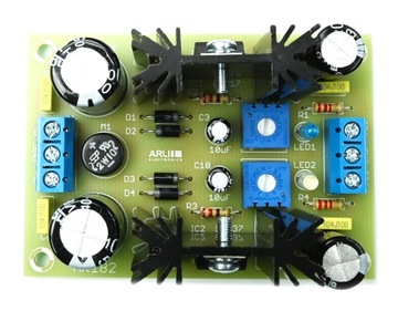 AR182 Zasilacz regulowany symetryczny 1.5-37V kit