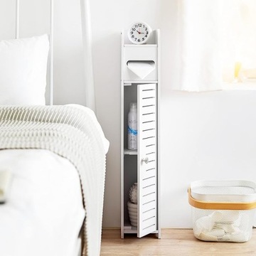 ШКАФ ДЛЯ ТУАЛЕТНОЙ БУМАГИ В ВАННОЙ, БЕЛЫЙ СТОЙЧИК, ПОЛКА, РУЧКА