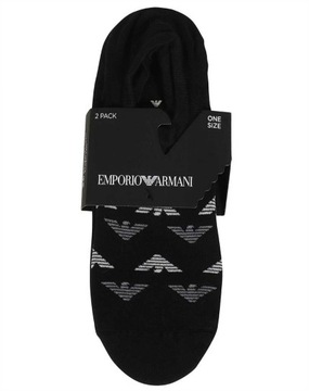 Zestaw 2 par skarpet EMPORIO ARMANI czarne z logo