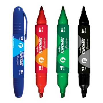 Marker dwustronny, permanentny czarny Tetis 1 szt.