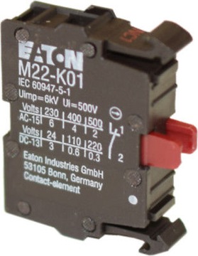 Eaton M22-K01 styk pomocniczy rozwierny NC 216378