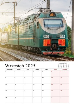 Календарь 001 на 2025 год Поезда А3 вертикальный 7 карточек