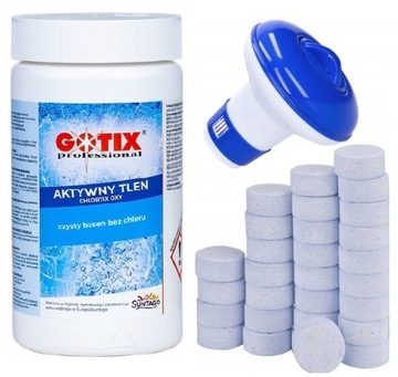 ZESTAW 1kg AKTYWNY TLEN + DOZOWNIK TABLETKI 20g JACUZZI BASENU SPA