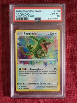 Pokemon Rayquaza 138/185 Vivid Karta - PSA 10
