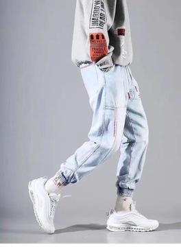 2023 New Streetwear Hip Hop Cargo Pants Men's jean