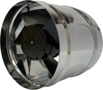 WENTYLATOR KANAŁOWY TURBINA VBO125 70°C ŚR. 125 mm OBUDOWA STAL NIERDZEWNA