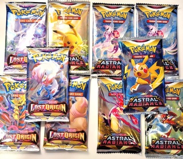 Коллекционный набор из 100 карточек Pokemon Cards в подарочных пакетах