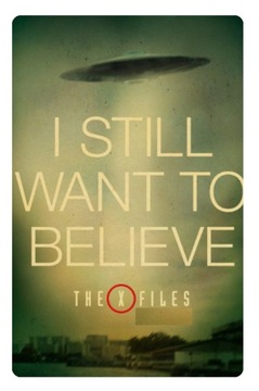 Magnes na lodówkę z archiwum x ufo i want to