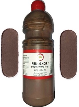RENOSKÓR farba do skór lico PRZYDYMIONY BRĄZ 480ML