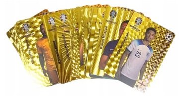 ZŁOTE KARTY PIŁKARSKIE 2024 Football Star 55 szt KOLEKCJONERSKIE PLASTIKOWE