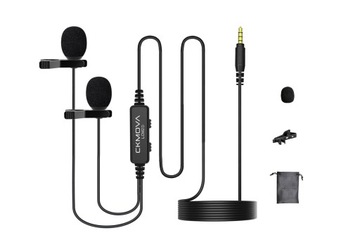 CKMOVA LCM2D - podwójny mikrofon krawatowy do kamer